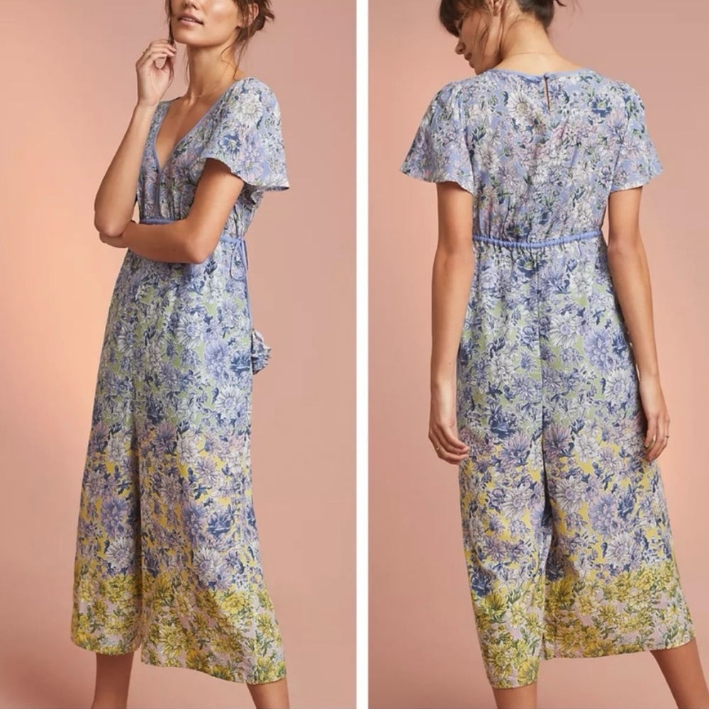 Anthropologie Romerio Floral Jumpsuit